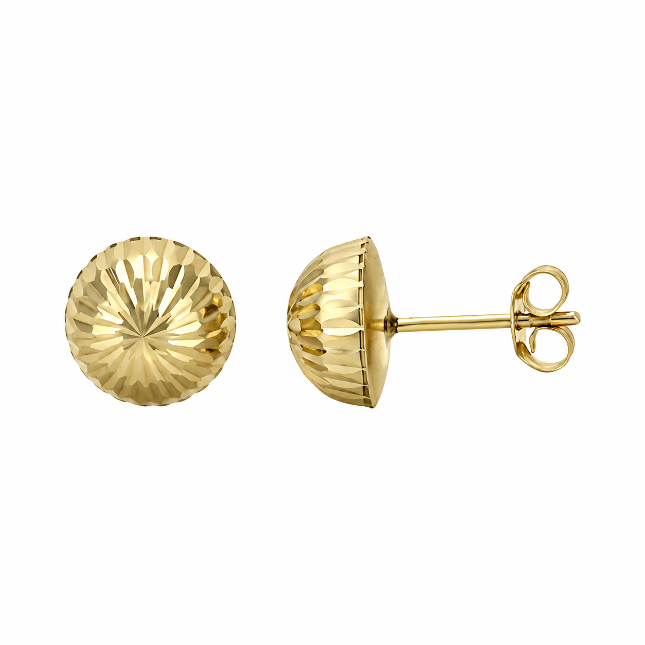 Aretes Media Bola Diamantada | Bo&Co