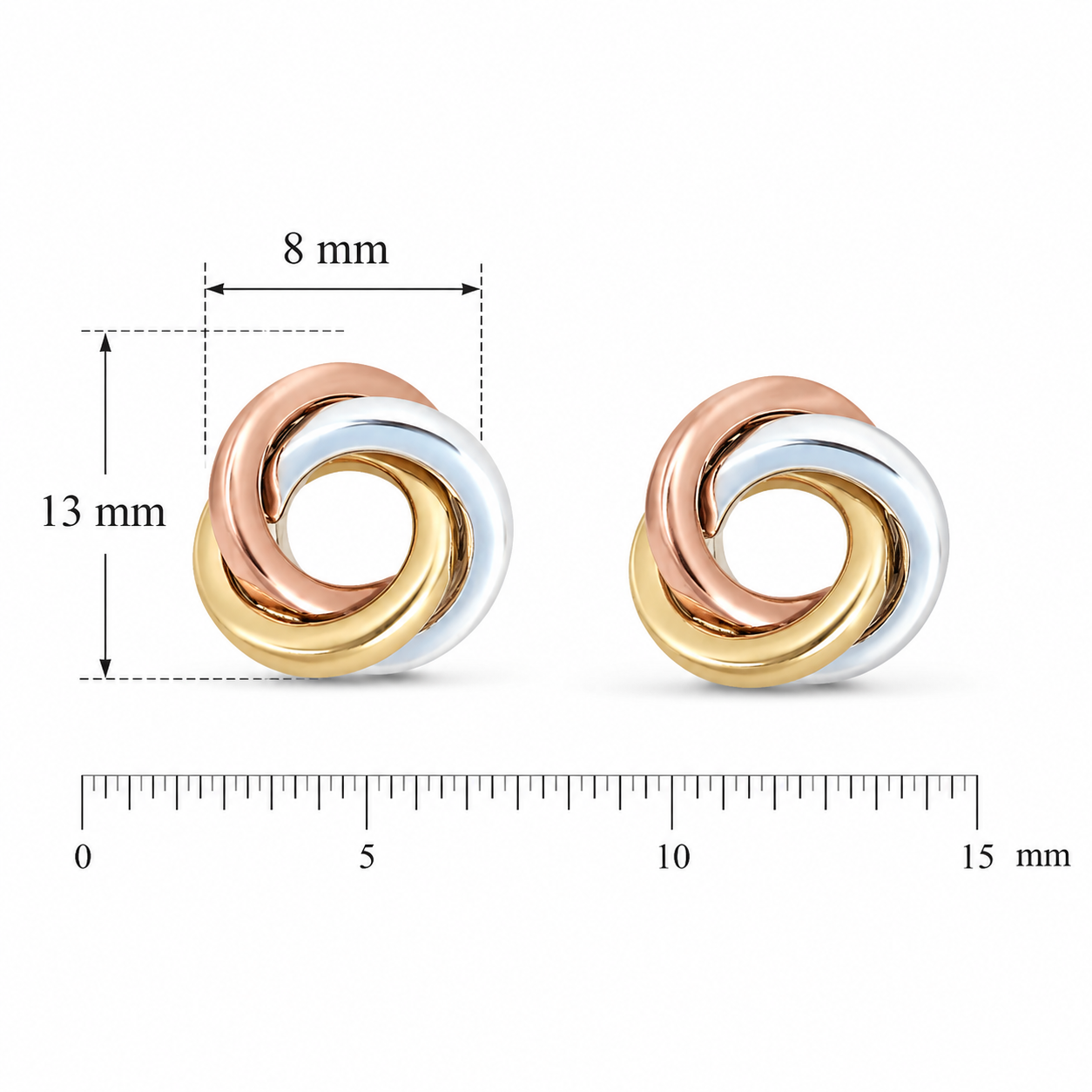 Aretes niña Tres Oros