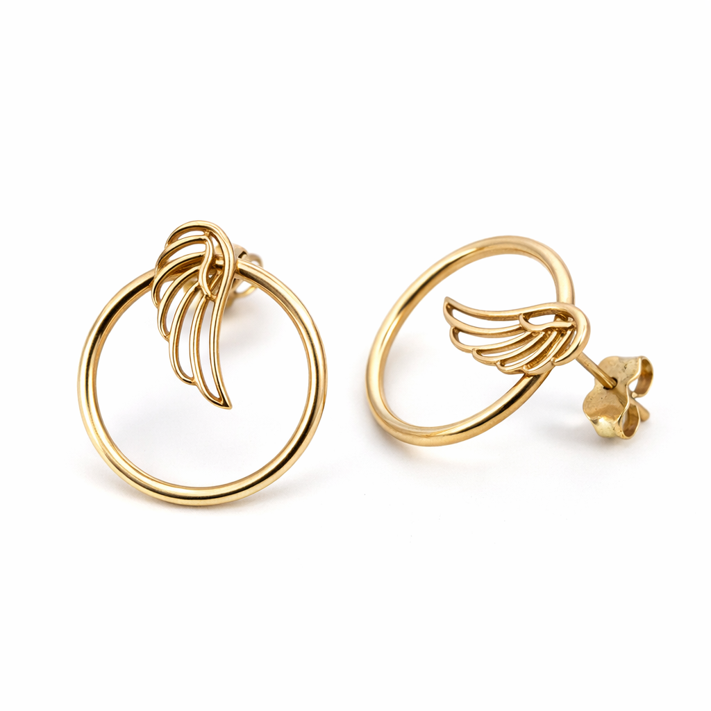 Aretes Alas oro 14k