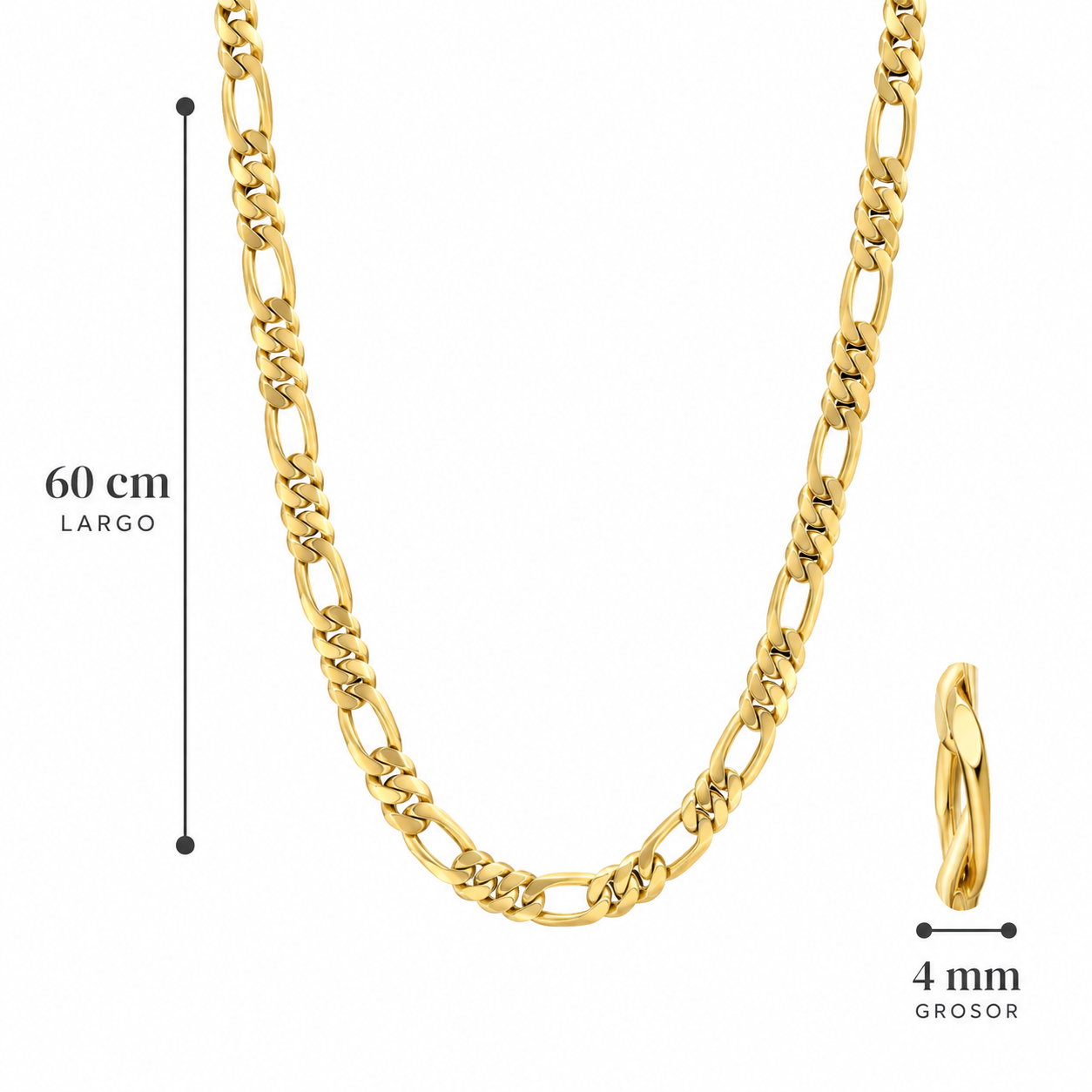 Cadena oro Figaro 4mm