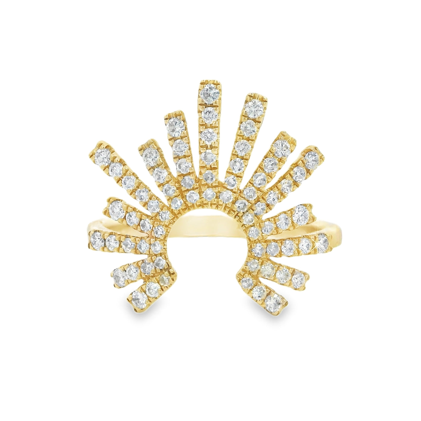 Anillo en corona con diamantes
