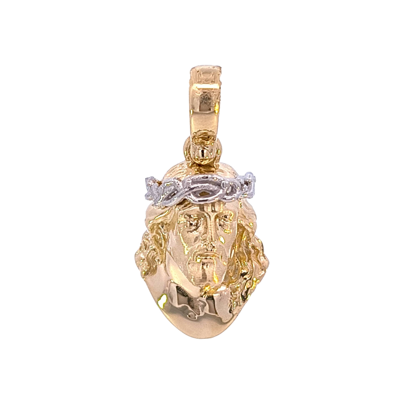 Dije rostro Cristo oro bicolor | Bo&Co