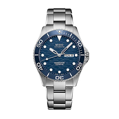 Reloj MIDO Ocean Star 200C automático 42.5mm acero con bisel cerámica azul y carátula azul