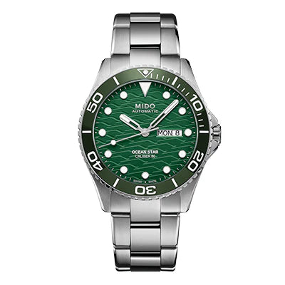 Reloj MIDO Ocean Star 200C verde automático 42.5mm acero con bisel cerámica verde