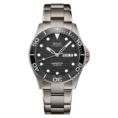 eloj MIDO Ocean Star 200C titanio automático 42.5mm carátula negra con bisel cerámico negro