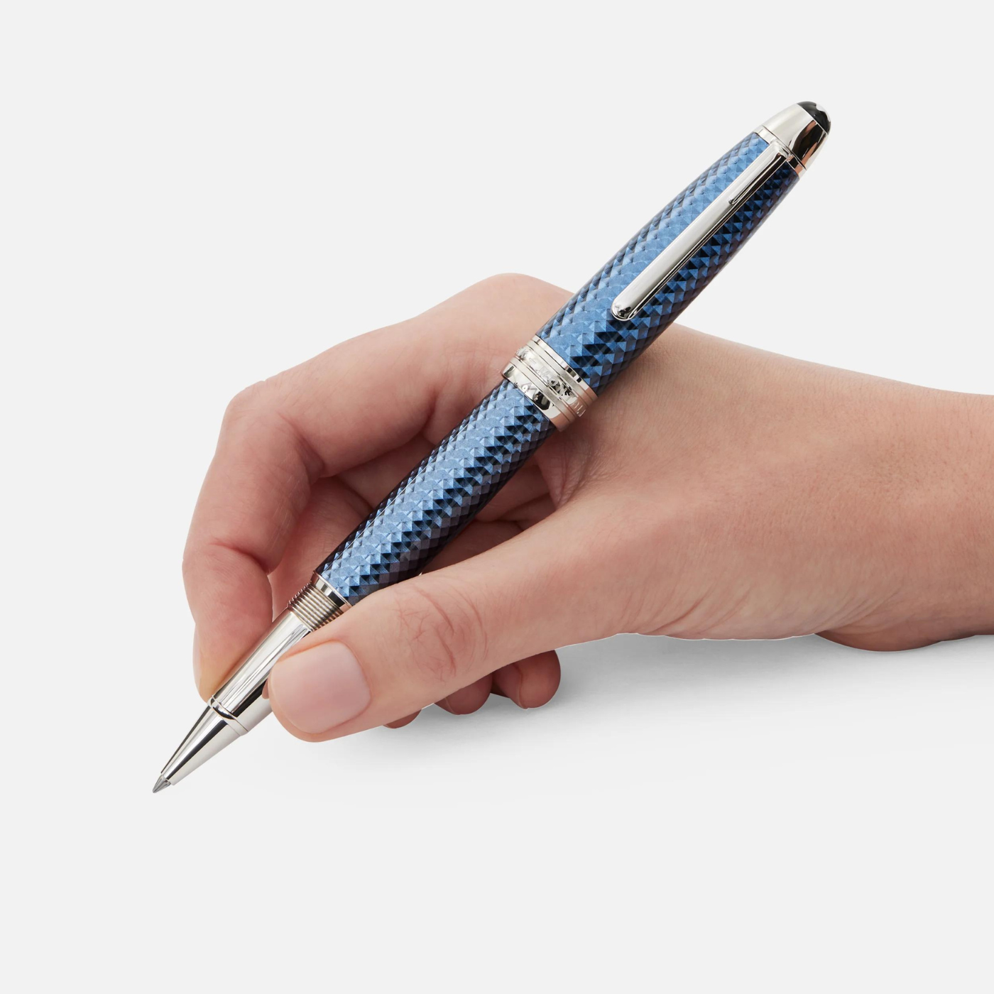 Pluma Montblanc MeisterstÃ¼ck Glacier Solitaire Rollerball