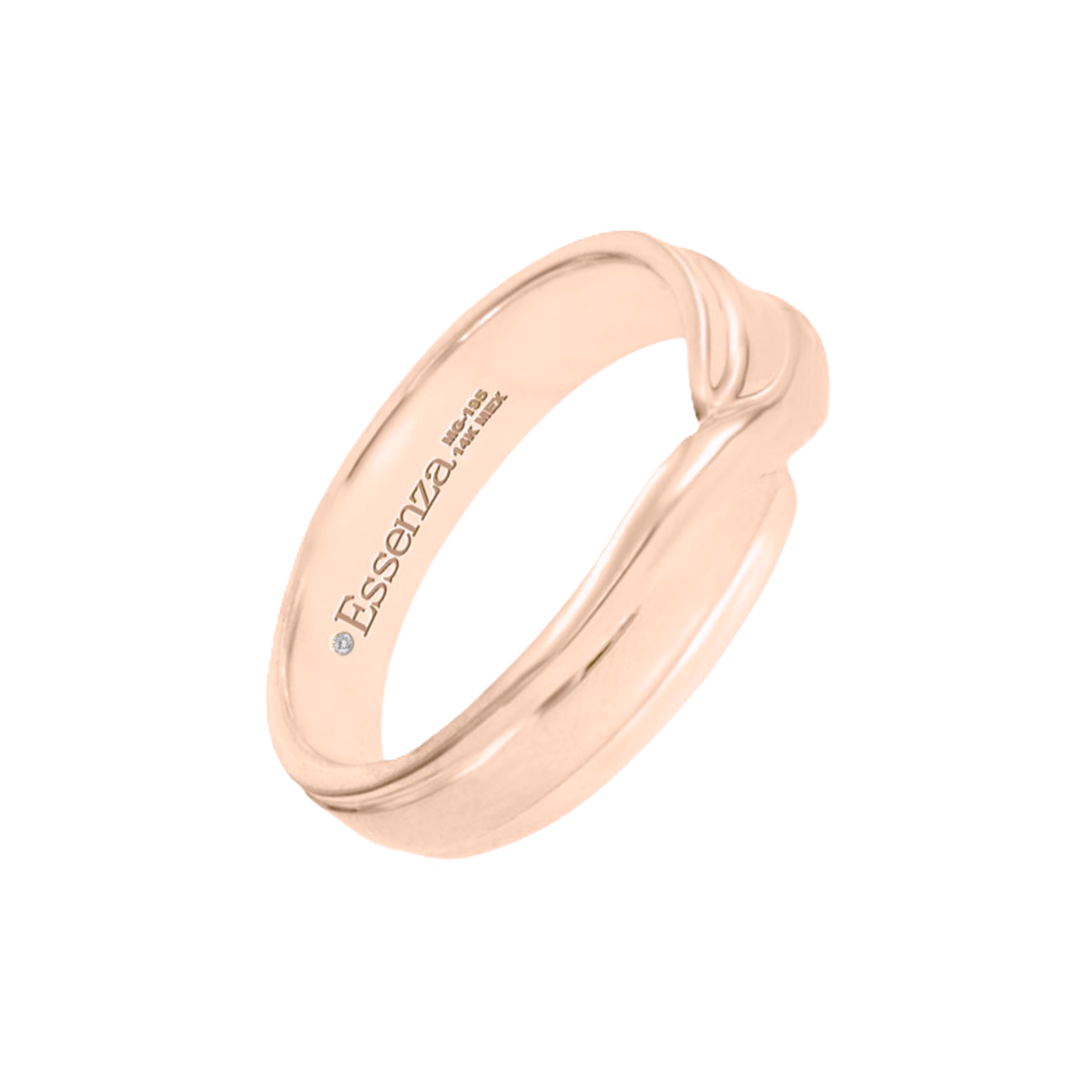 argolla de oro rosa 14k de 6 mm