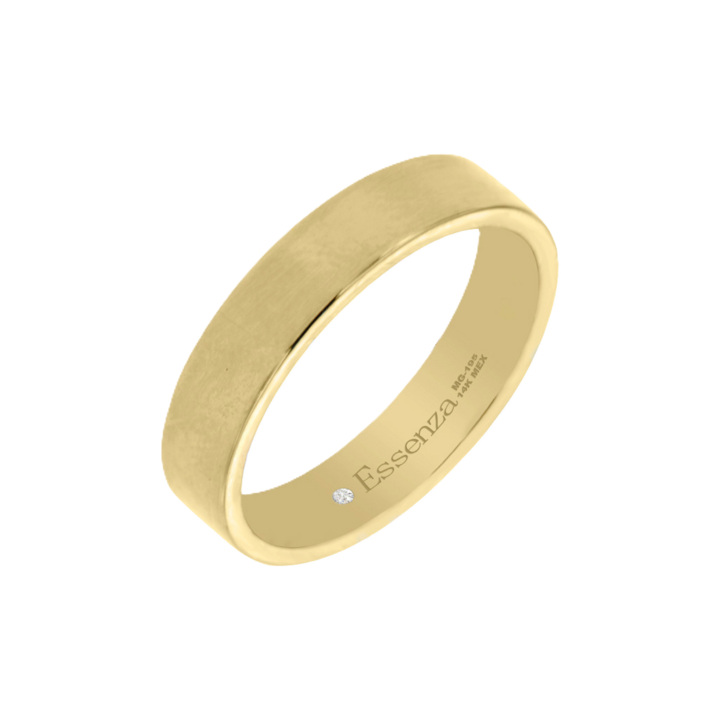 argolla de oro amarillo 14k acabado brillante