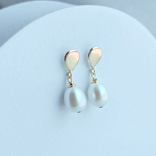 Aretes Perla colgante