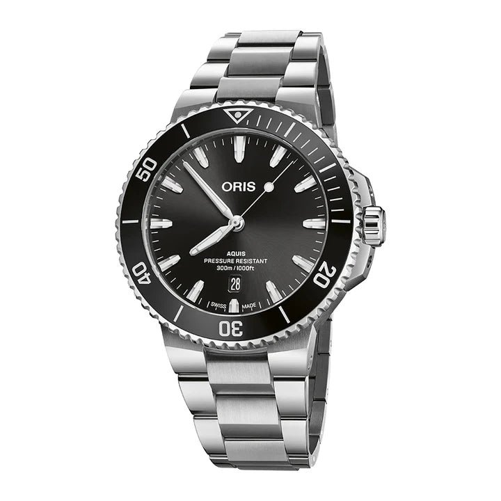 reloj oris aquis date 43.5 mm automático esfera negra