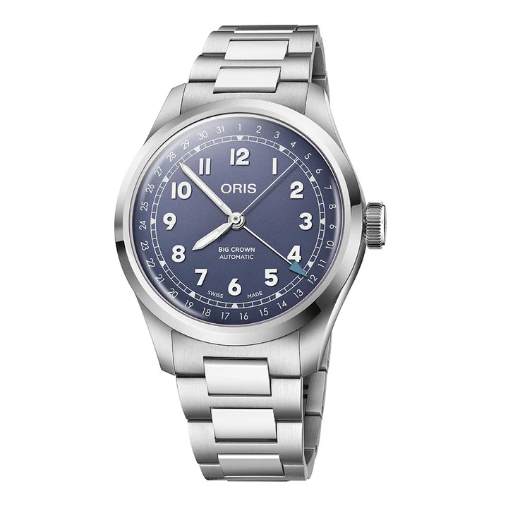 reloj oris big crown pointer date 40 mm automático esfera azul