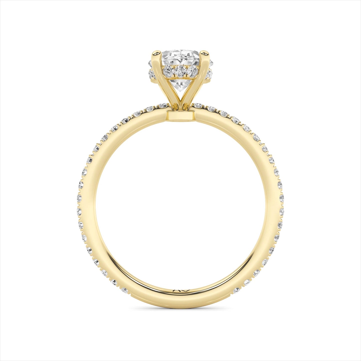 Anillo de Compromiso oro 18K con Diamante Oval