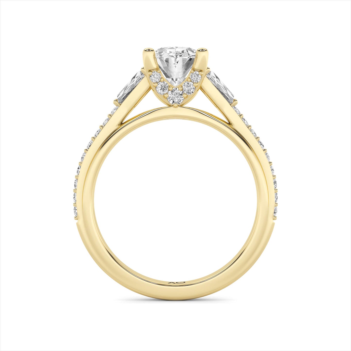 Anillo de Compromiso oro 18k con Diamante Oval
