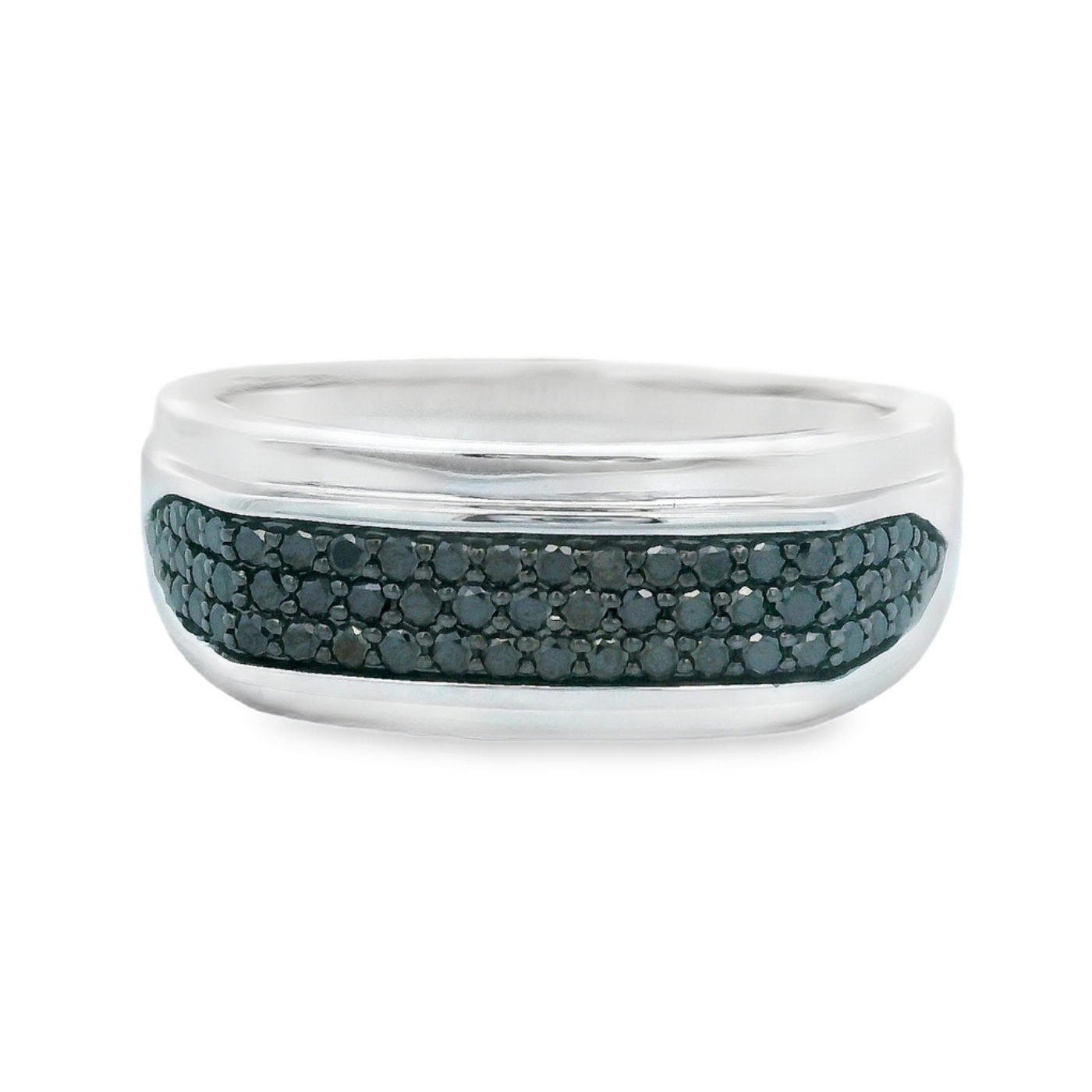 Anillo cuadrado con diamantes negros | Bo&Co