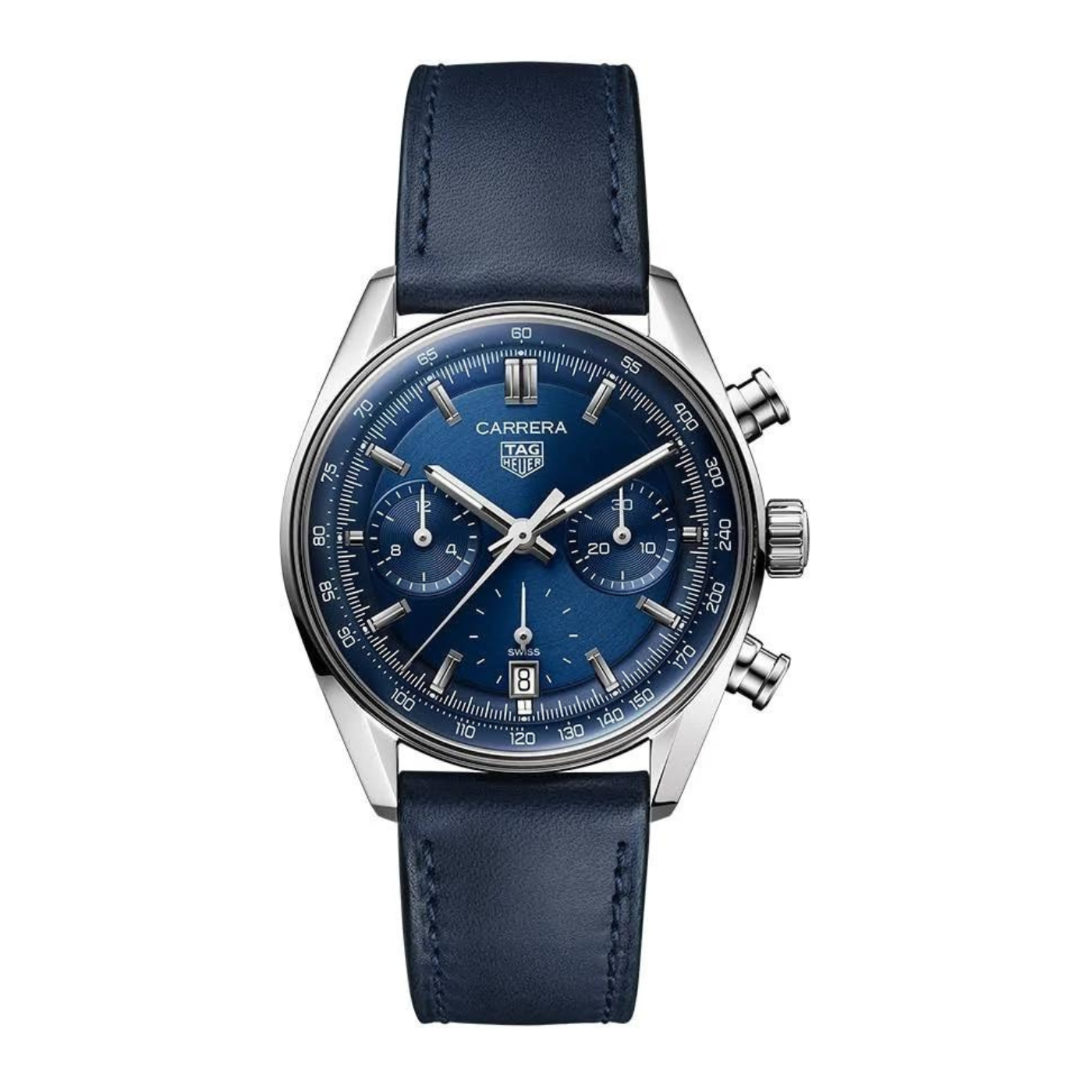 Tag heuer chronograph blue dial discount