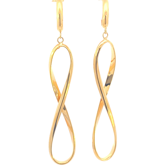 Aretes infinito oro amarillo | Bo&Co