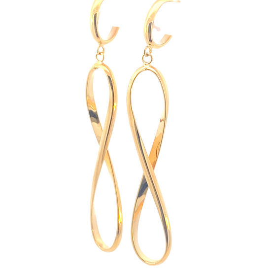 Aretes infinito oro amarillo | Bo&Co