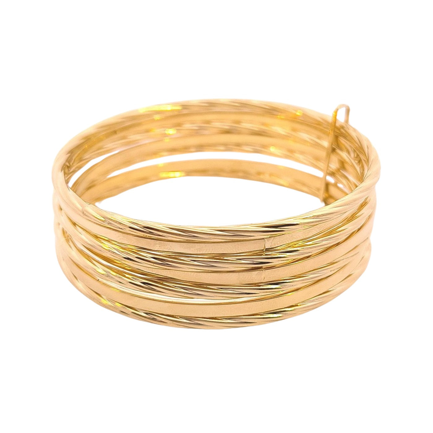 Brazalete semanario oro amarillo con textura
