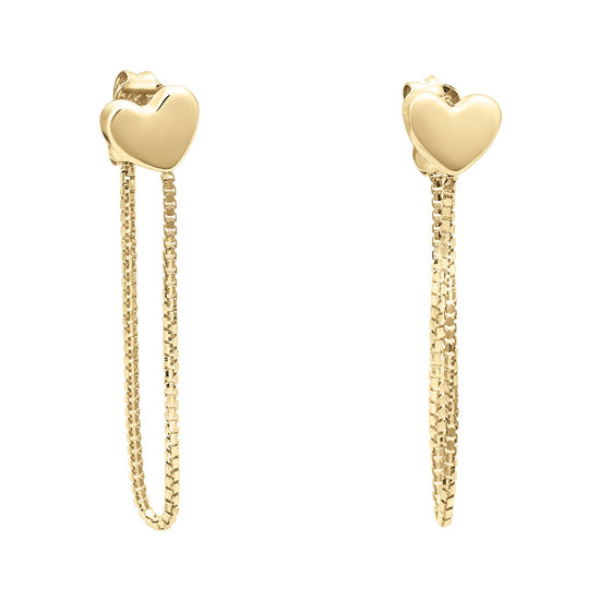 Aretes corazón alargados | Bo&Co