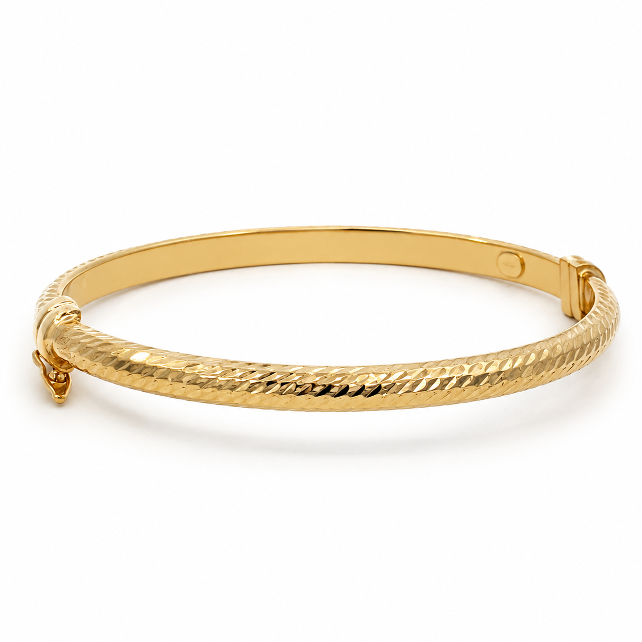 Brazalete de oro 14K texturizado