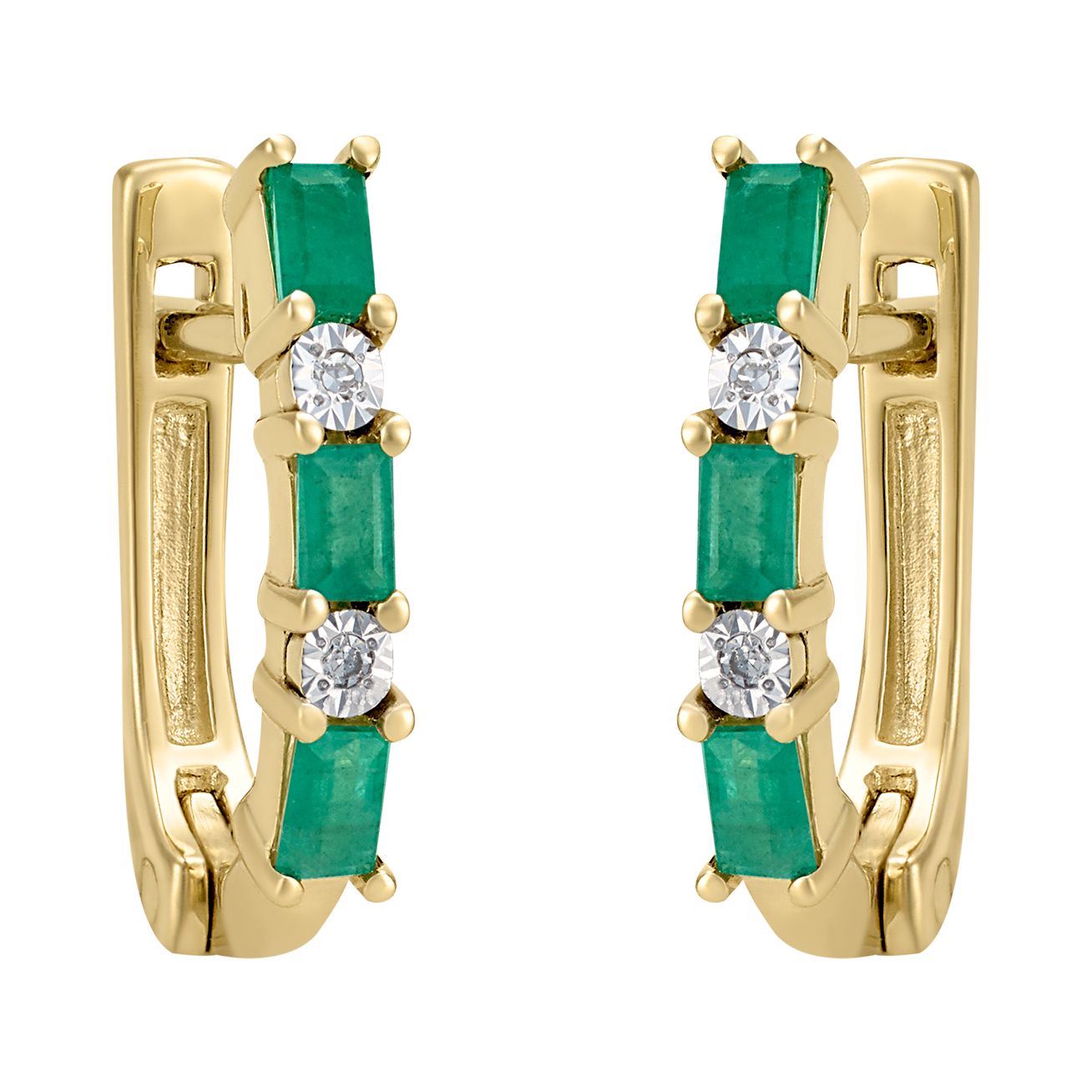 Aretes con 60 puntos de esmeralda | Bo&Co