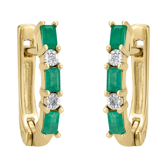 Aretes con 60 puntos de esmeralda | Bo&Co