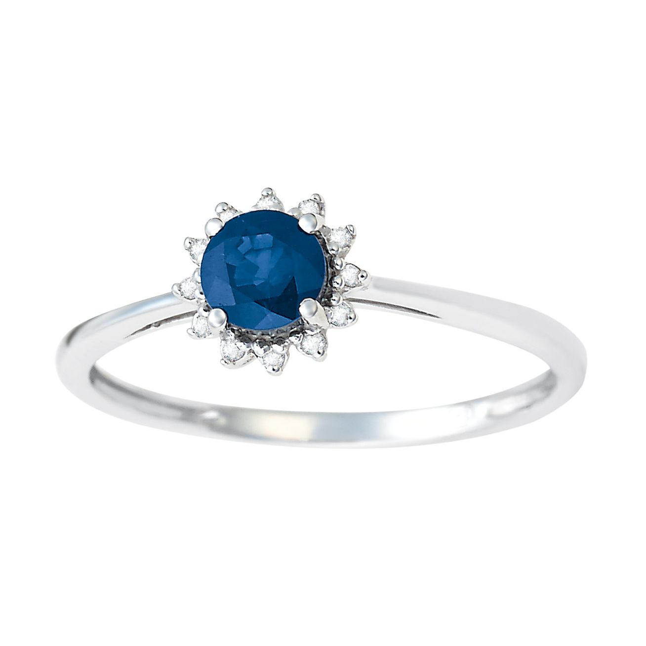 Anillo oro blanco y zafiro central | Bo&Co
