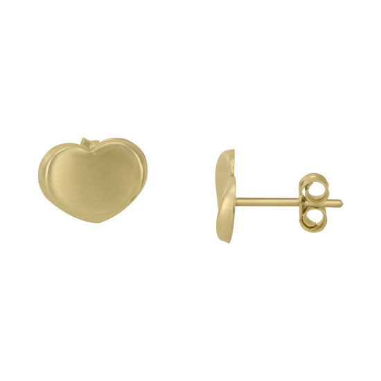 Aretes corazón cóncavo oro 14K | Bo&Co