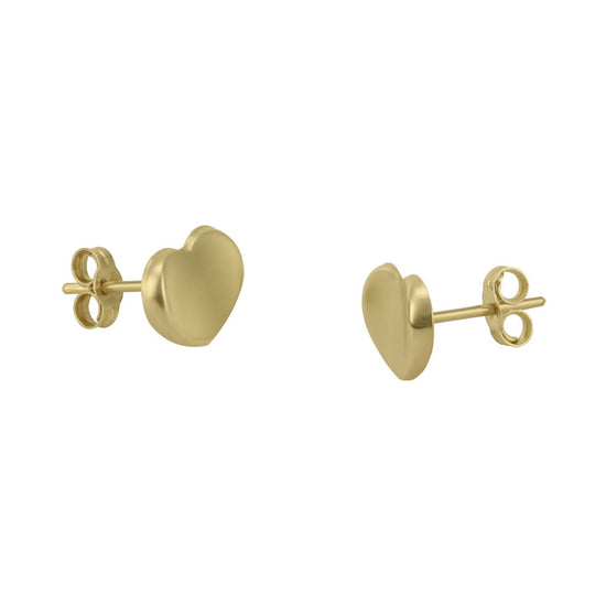 Aretes corazón cóncavo oro 14K | Bo&Co