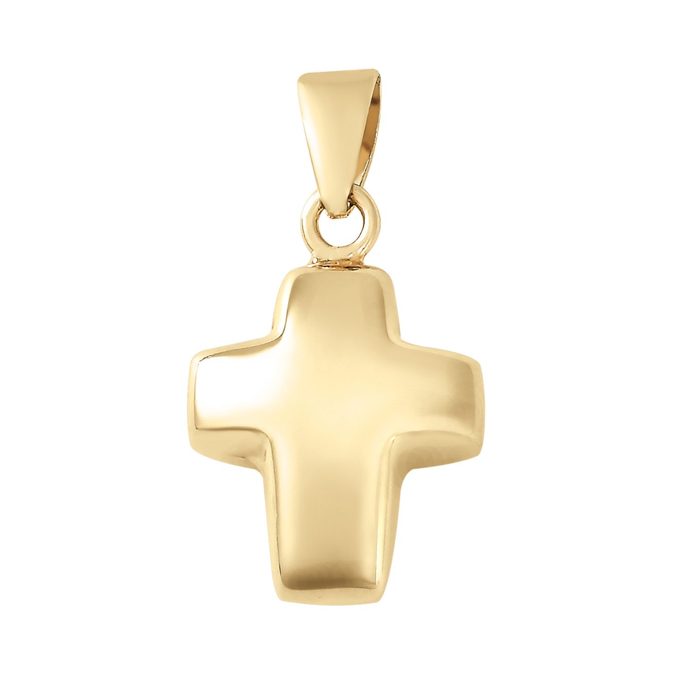 Cruz lisa oro amarillo | 14k