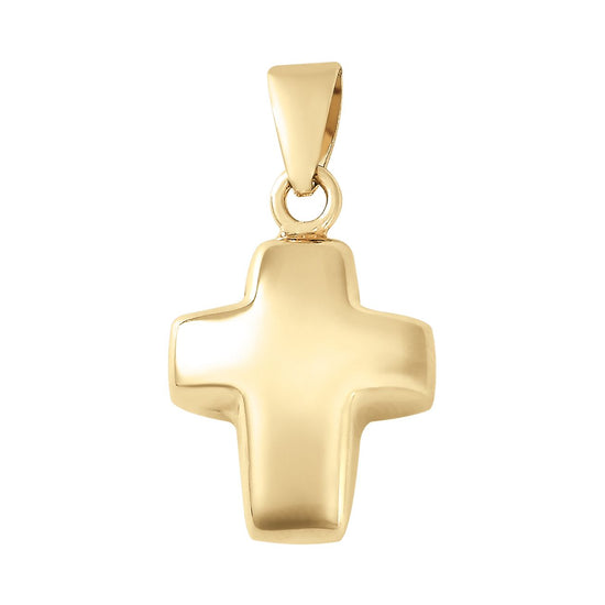 Cruz lisa oro amarillo | 14k