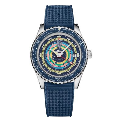 MIDO Ocean Star Decompression Worldtimer azul automático