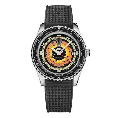 MIDO Ocean Star Decompression Worldtimer negro automático