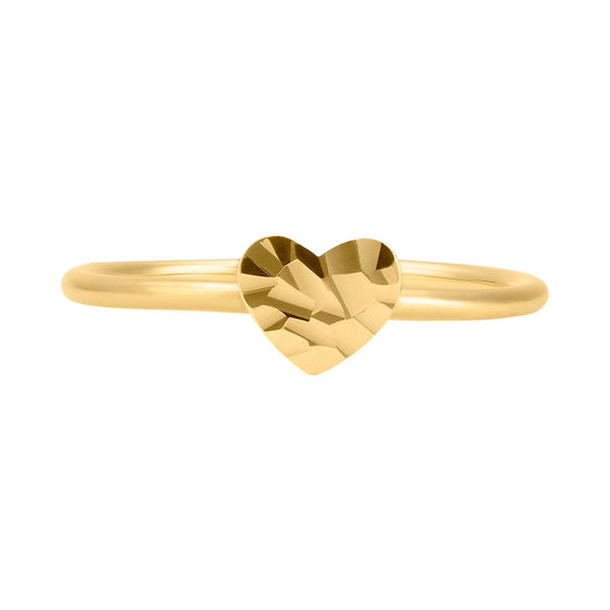 Anillo corazón con textura 14k | Bo&Co