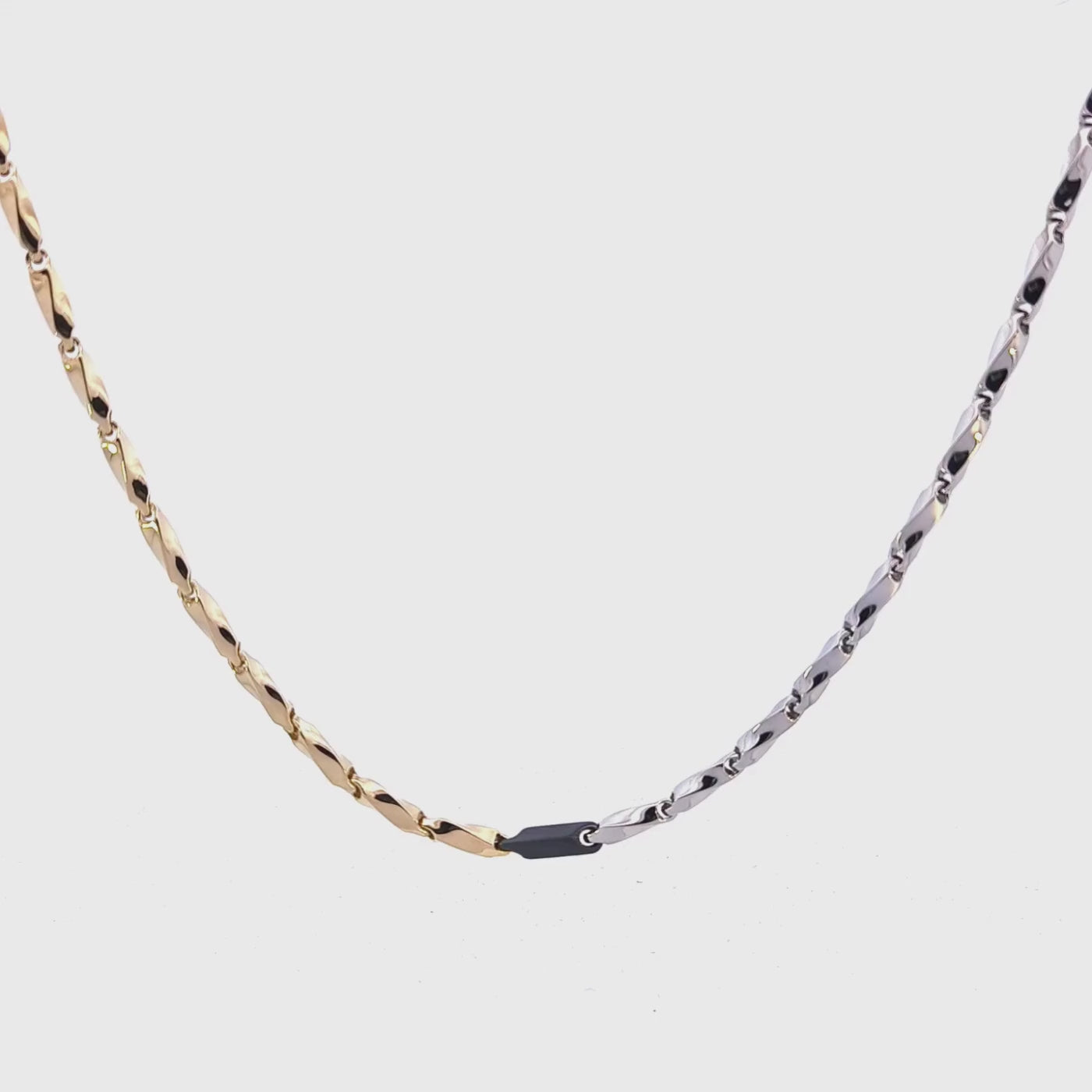 Cargar y reproducir el video en el visor de la galería, Cadena bicolor 14k | Bo&amp;amp;Co
