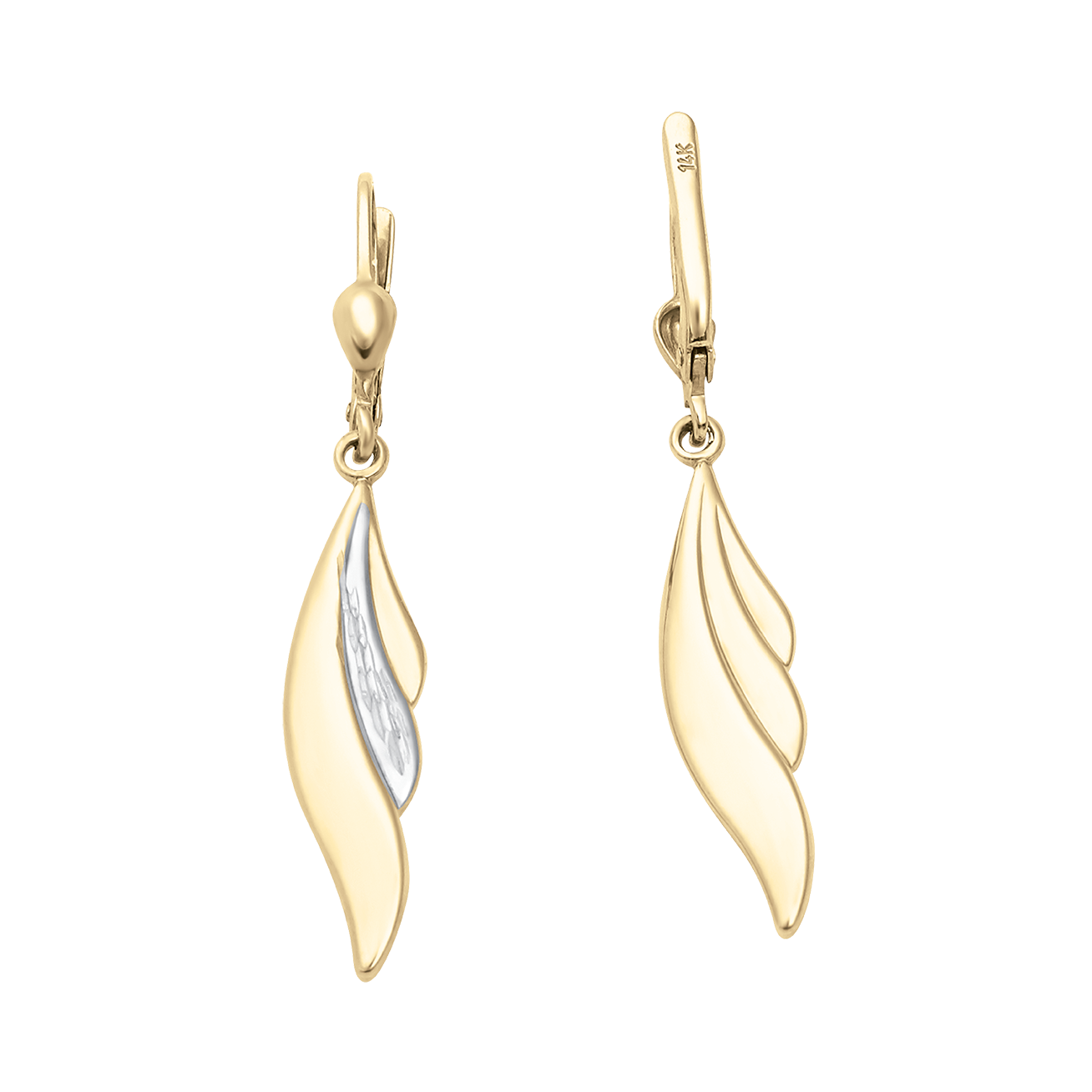 Aretes Dos Oros 14k