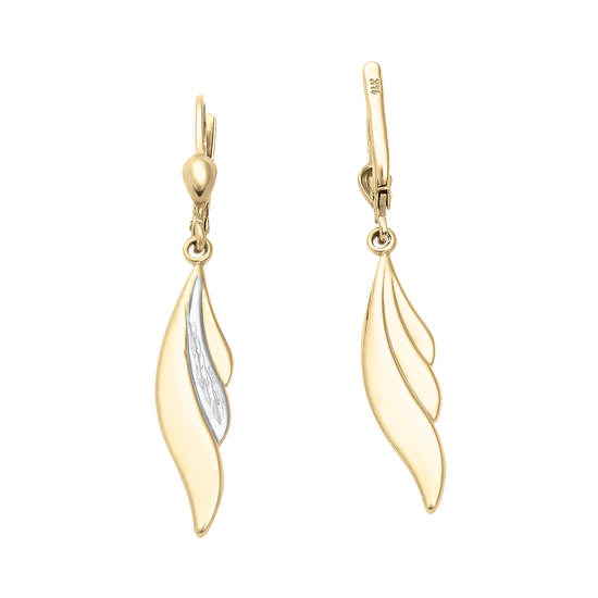 Aretes Dos Oros 14k