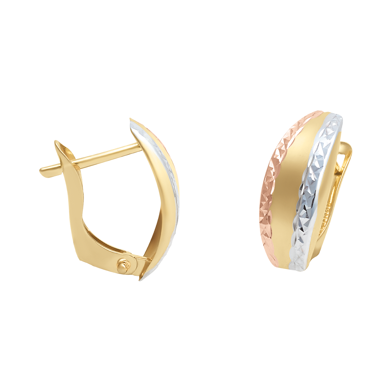 Aretes oro texturizado