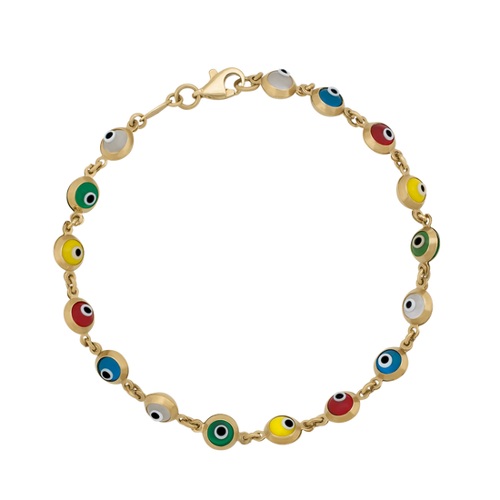 Pulsera Ojos turcos Oro 14k | Bo&Co