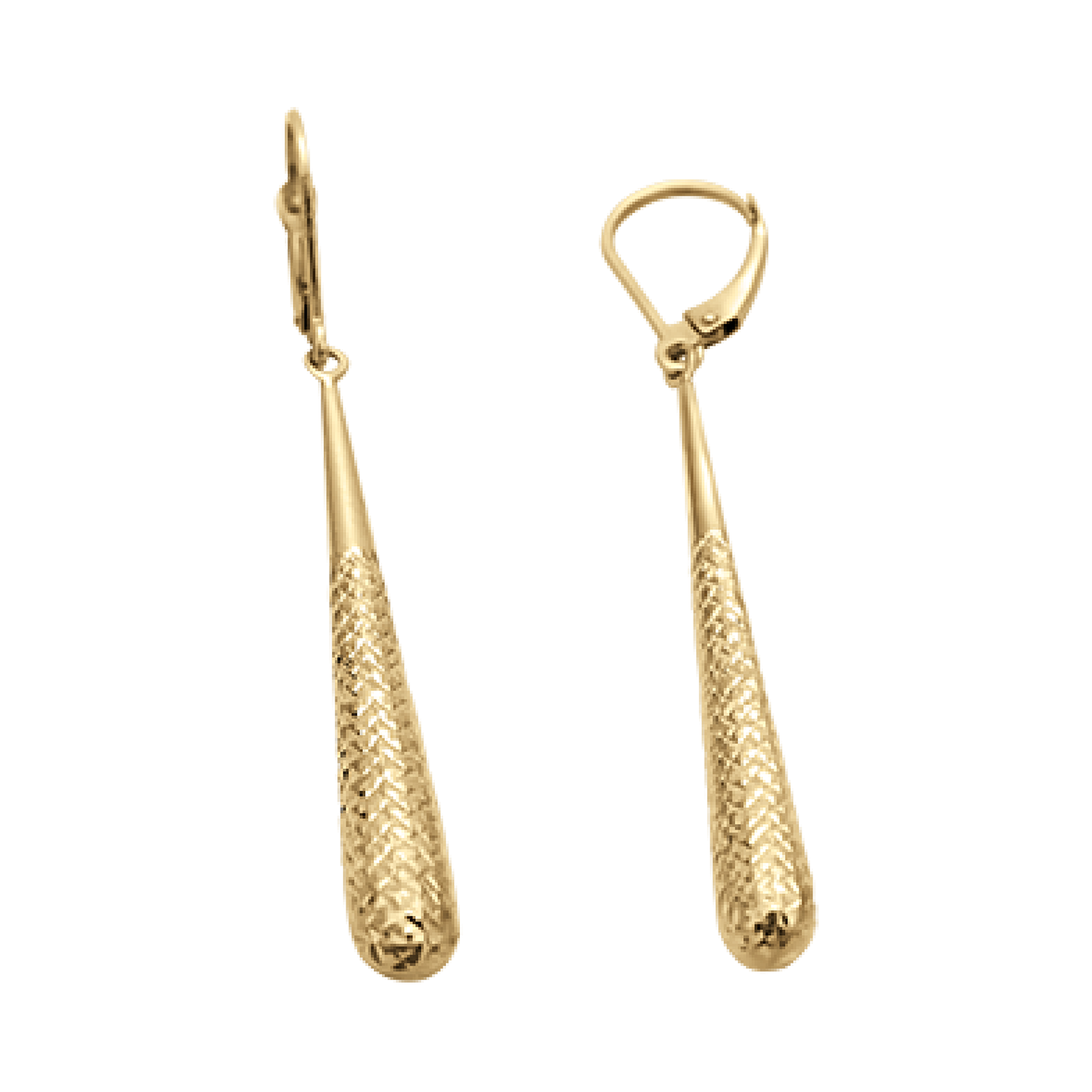 Aretes oro terminado diamantado