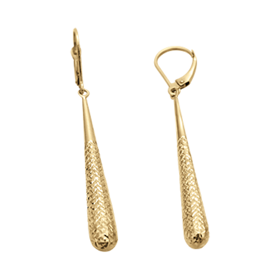 Aretes oro terminado diamantado