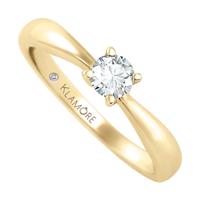 Anillo Solitario Miloro 25 puntos de diamante