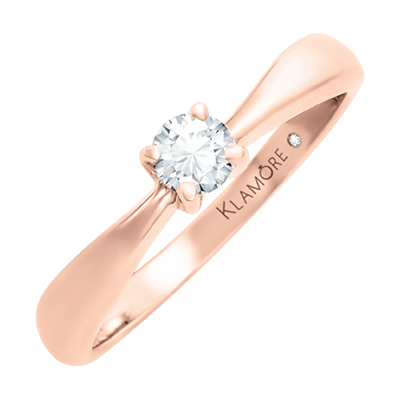 Anillo Solitario Miloro 25 puntos de diamante