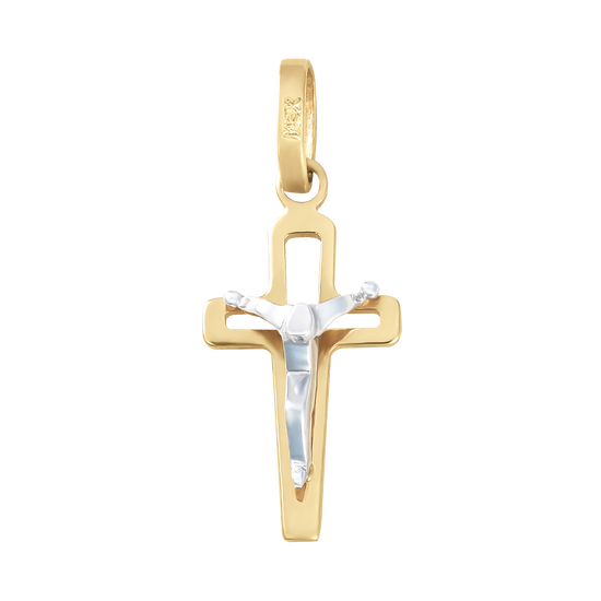 Dije Cruz con Cristo oro 14k