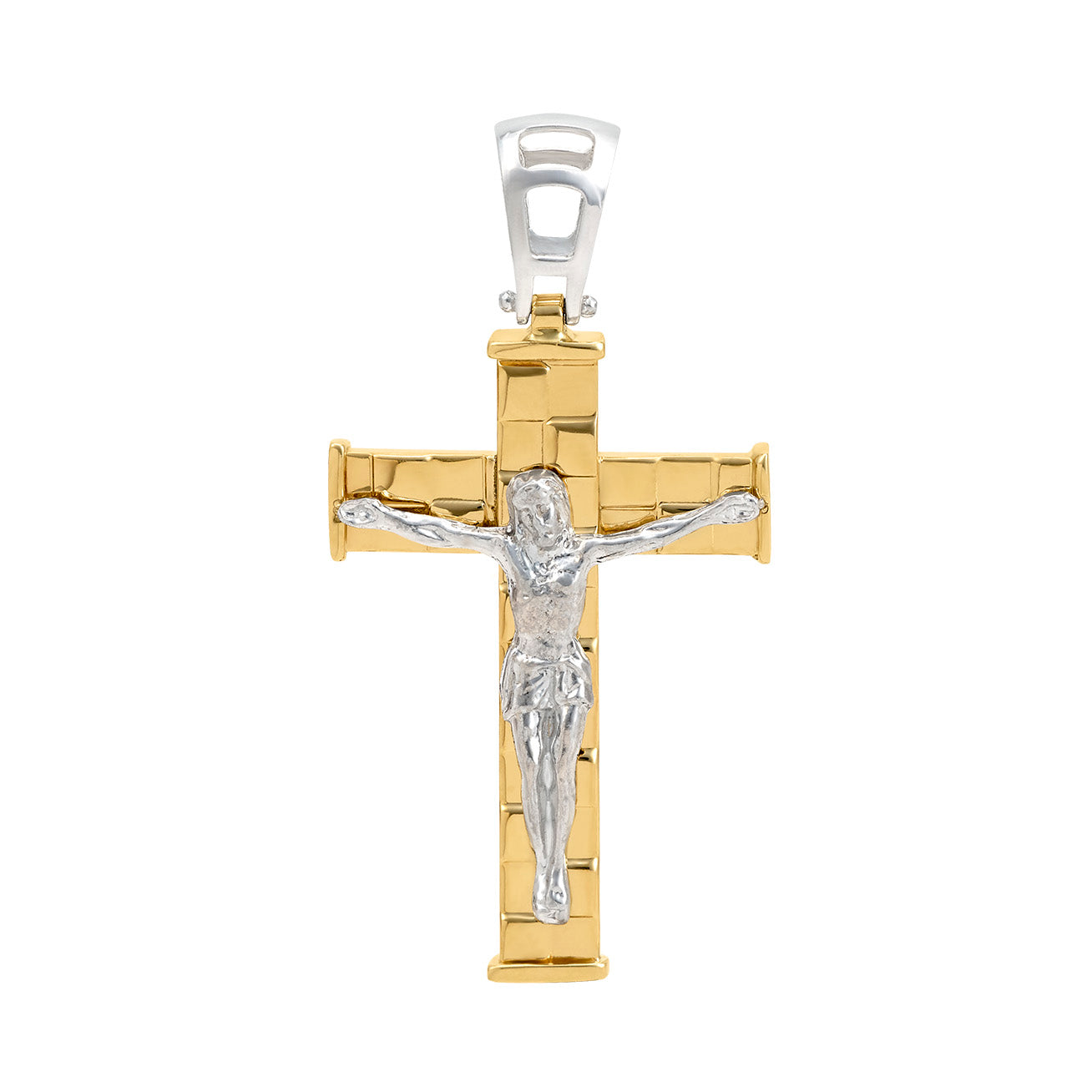 Cargar imagen en el visor de la galería, Cruz con Cristo oro Bicolor | Bo&amp;amp;Co
