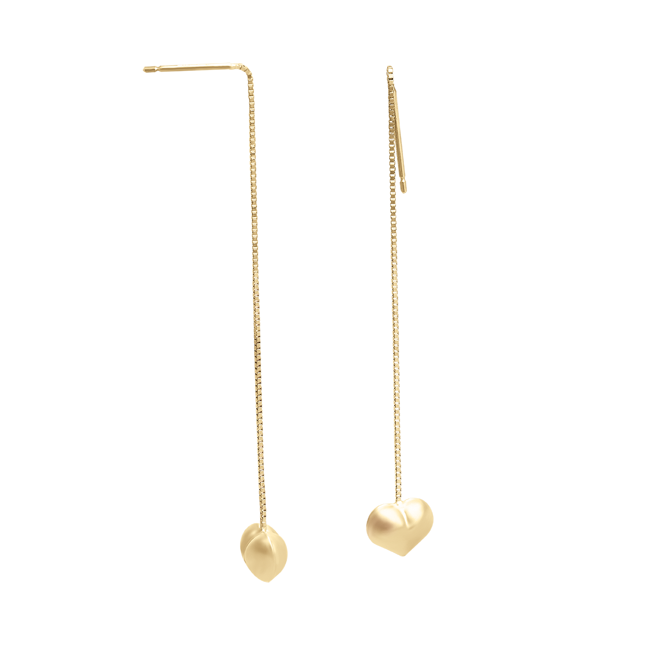 Aretes tejido de corazón de oro | Bo&Co