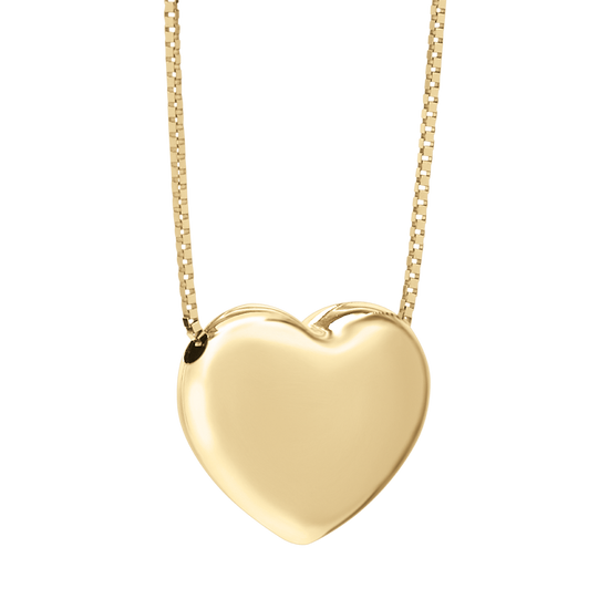 Dije Corazón liso con cadena
