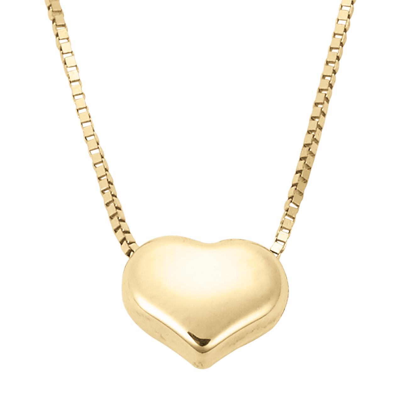 Dije corazón con cadena oro 14k | Bo&co