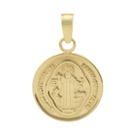 MEDALLA SAN BENITO ORO 14K