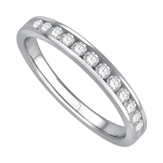 Churumbela oro blanco con un quilate de diamante